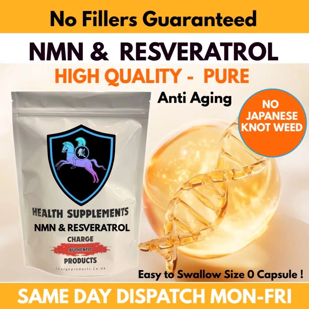 NMN Trans Resveratrol 500mg Capsules Grape Derived 99% No Fillers NAD+ UK
