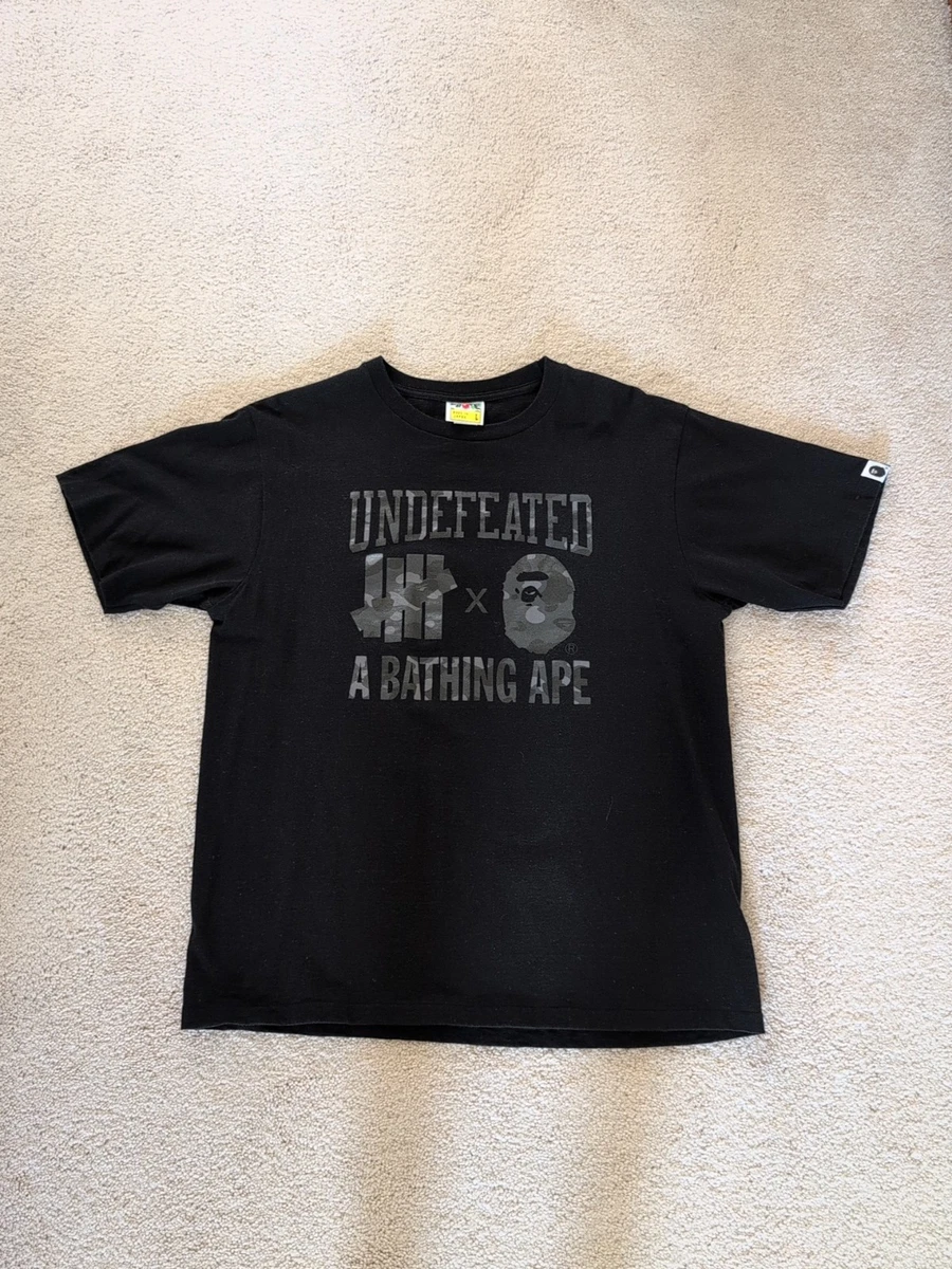 A BATHING APE x UNDEFEATED Tシャツ Mサイズ A BATHING APE X UNDEFEATED BLACK 100% COTTON T-SHIRT 'UNDEFEATED