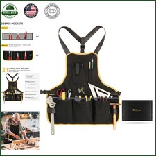 Multi-Pocket Work Apron for Men and Women - Ideal for Woodworking Tasks