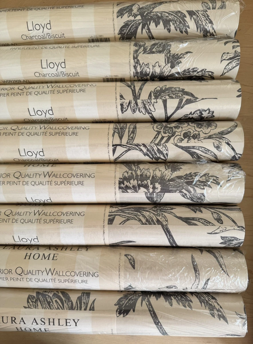 Papel pintado de galletas de carbón Laura Ashley Lloyd - 14 rollos precio disponible por rollo