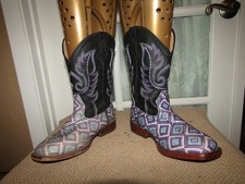 Roper Brand Little Kids Youth Size 2 M Blue Glitter Cowboy Western Boots