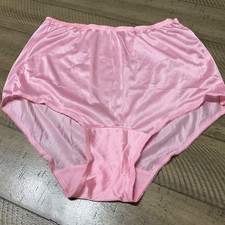 VINTAGE PINK SILKY NYLON ANTRON by VANITY FAIR PANTY BRIEF SZ 5 NWOT GRANNY USA