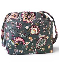Vera Bradley Large Ditty Bag Drawstring Plastic Liner Felicity Paisley NWOT