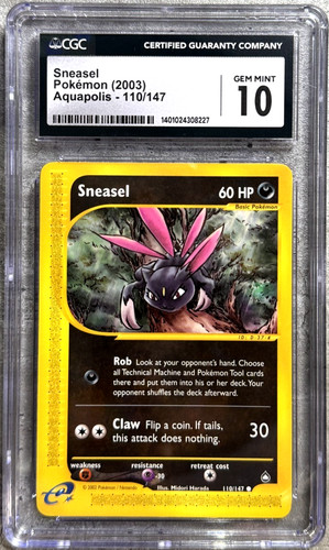 Sneasel graded CGC 10 for sale on eBay