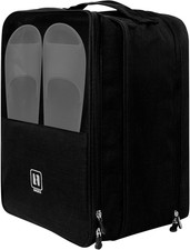 Shoe Bags for Travel,Holds 3 Pairs of Shoes,Black Large Capacity Travel Shoe B