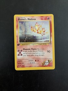 PSA 9 MINT Blaine's Moltres カツラのファイヤー ポケモンカード