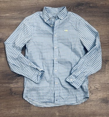 Vineyard Vines Men's XS Blue Check On-The-Go Performance Stretch Shirt