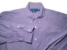 Ralph Lauren Blake Mens XL Button-Down Shirt Purple Multi Check Classic Fit