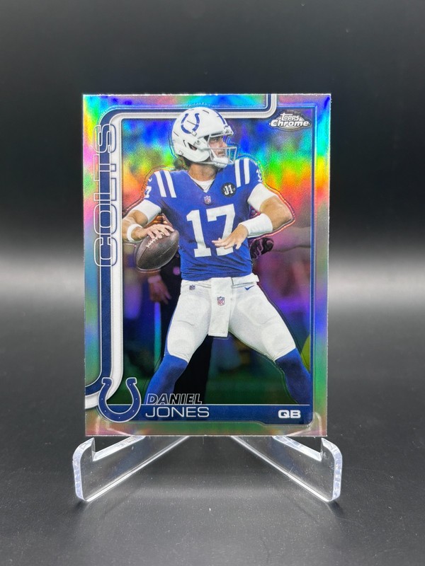 2025 Topps Chrome Football - Daniel Jones Silver Refractor #132 Colts