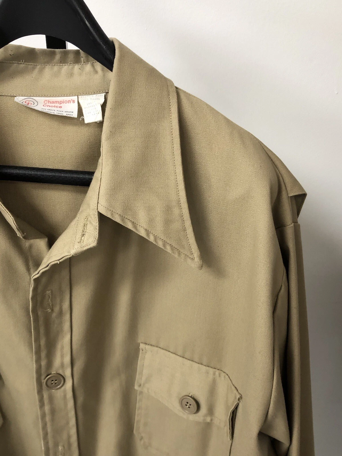 Vintage Champions Choice Made in USA Classic Tan Outdoors Jacket 100% Cotton XXL - product detail image 1