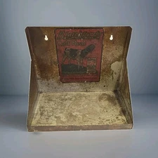 Antique Blatchford's Calf Meal General Store Advertising Painted Cow Metal Shelf