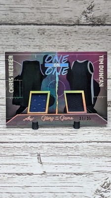 Chris Webber Tim Duncan 2025 Leaf Glory of the Game One on One /35