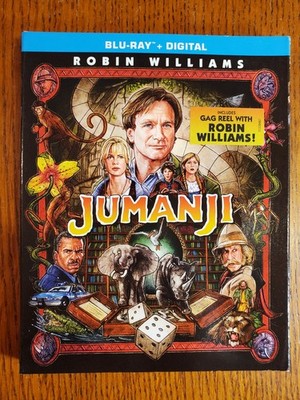 Jumanji (Blu-ray, 1995) Kirsten Dunst, Robin Williams With Slip Cover NEW Sealed