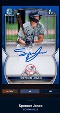 2023 TOPPS BUNT Bowman BLUE REFRACTOR Prospects Spencer Jones ICONIC DIGITAL