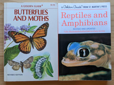 Butterflies and Moths Reptiles and Amphibians A Golden Guide Paperback Book Lot