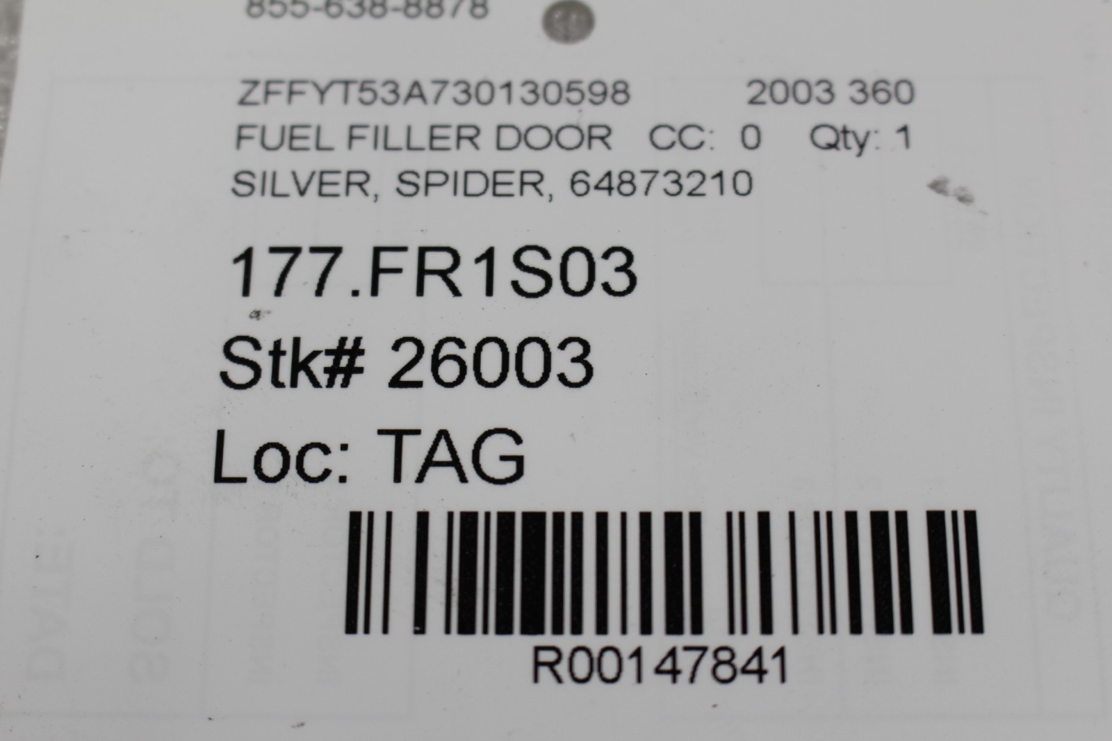 Ferrari 360 Fuel door P/N 64873210