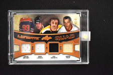 Wayne Gretzky Lemiuex Esposito Gordie Howe 2016 Leaf Ultimate Quad Jerseys /25