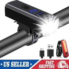 9000LM Super Bright LED Bike Light USB Rechargeable Bicycle Front Rear Headlight