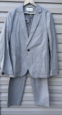 #ad #ad Oliver Spencer Men’s Chore Jacket 40 Gray Pants 32x30 Cotton Utility Portugal $189.01