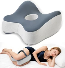 Knee Pillow for Side Sleepers Memory Foam Knee Pillow for Back Sleeping Hip Pain