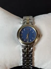 Timex Vintage Women’s Indiglo 2 Tone Date 24MM Blue Dial Quartz Stainless Steel