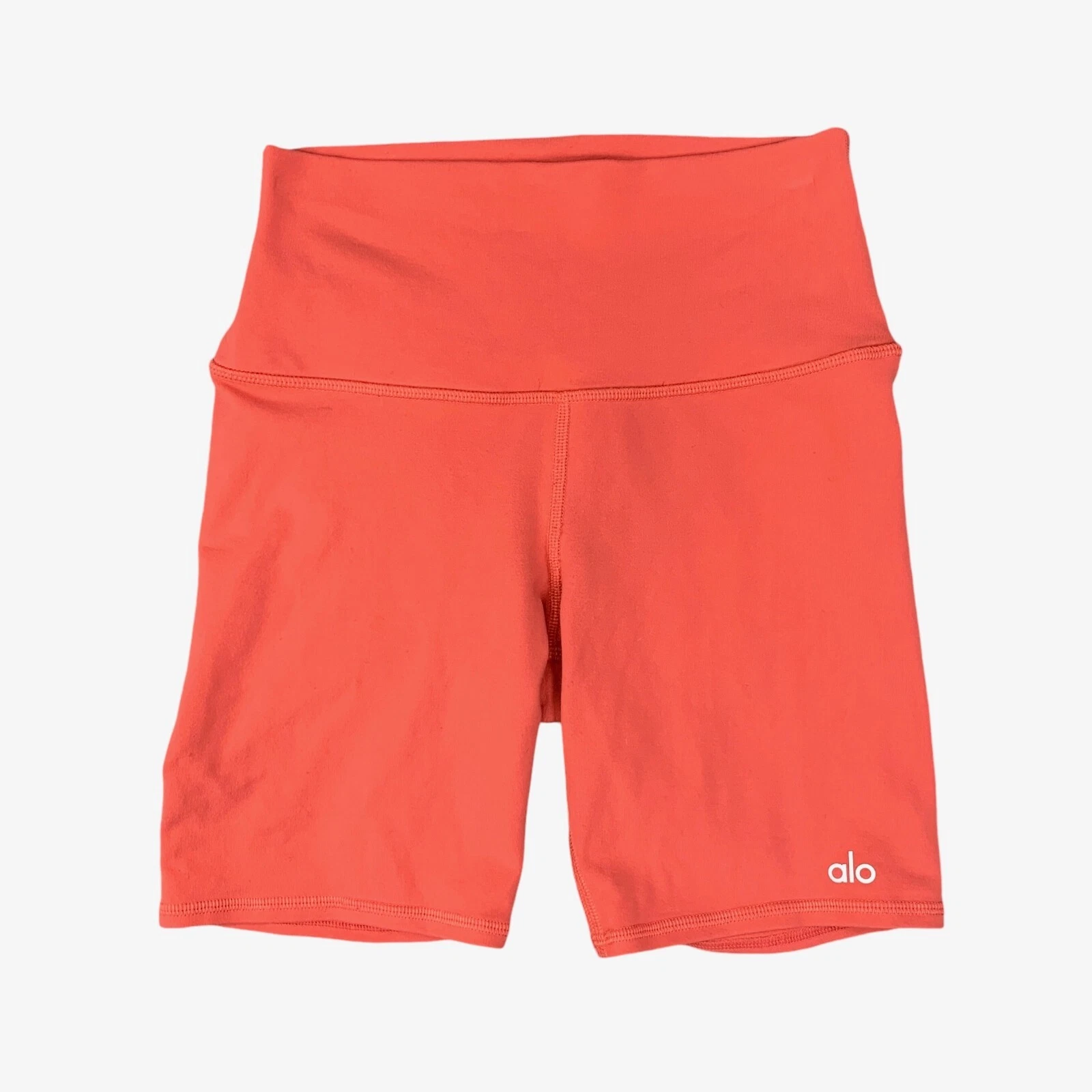 alo-yoga nectarine airbrush high waist bike stretch shorts