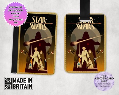 Personalised Disney Passport Cover Luggage Tag Disney Star Wars Last Jedi  V2 UK