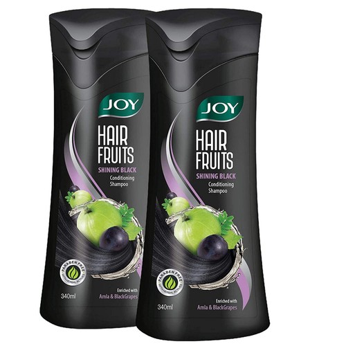 Joy Hair Fruits Shining Black Conditioning Shampoo,Amla, Each 340ml Pack OF 2 - Picture 3 of 5