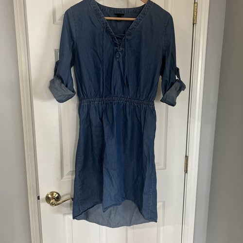 Denim Jean Dress Women M Chambray 