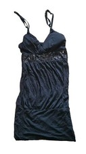 UK8 S Sexy Strappy Sequins Band Padded Bra Clubbing Disco Party Mini Dress SALE 