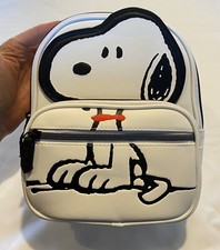 Peanuts White & Black Snoopy Red Collar Mini Backpack-nwt