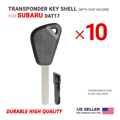 10X Transponder Key Shell For Subaru DAT17 With Chip Holder High Quality