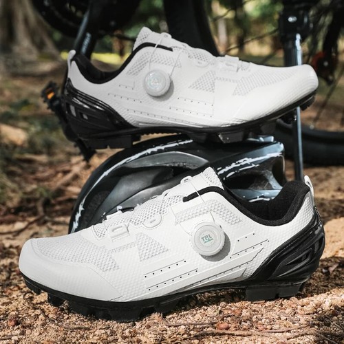 Professional MTB Cycling Sneakers Men's Self-Locking Road Bicycle Flats Shoes - Picture 4 of 18