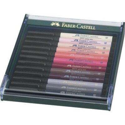 Faber-Castell PITT Artist Pen brush 12er Etui Hauttöne