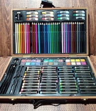 123 Art Set W 44 Color sticks,36 Color Pencils,12 Paint tubes,24 Paints 4 Brush