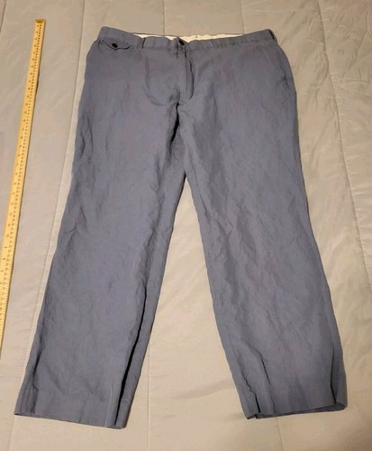 Polo Ralph Lauren Pants Mens 38x30 Blue Straight Fit Linen Cotton Blend Casual