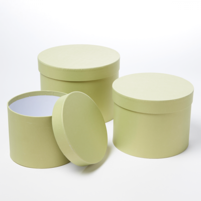 Oasis Symphony Set 3 Scatole Per Cappelli Foderate Celeste - Per Composizioni Floreali O Regali - 6