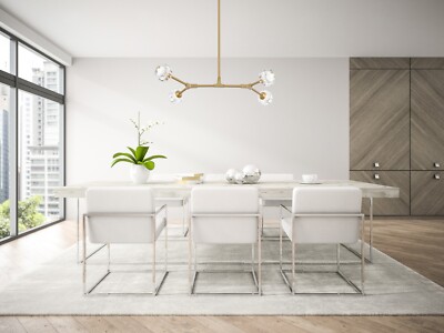 MODERN KITCHEN ISLAND DINING ROOM CRYSTAL CHANDELIER PENDANT FIXTURE 4 LIGHT
