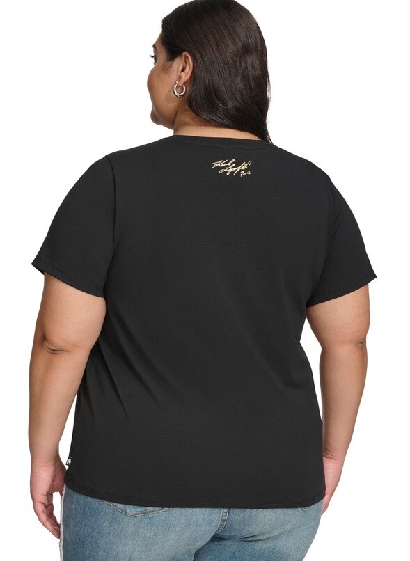 売れ筋商品|||カールラガーフェルド カットソー トップス レディース Plus Size Embellished Eiffel Tower Tee, Exclusively at Macy's Black Blue KARL LAGERFELD PARIS Plus Size Eiffel Tower Embellished T
