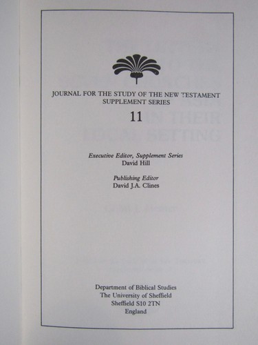 1987 Hemer THE LETTERS TO THE SEVEN CHURCHES OF ASIA New Testament Ephesus, Etc. - Picture 2 of 7