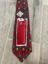VTG Necktie Tabasco Chili Peppers Sauce Olives 100% Silk Classic Made in USA