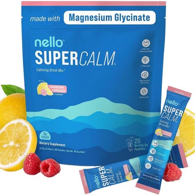 Natural Relaxation & Focus Drink Mix,Raspberry Lemonade Flavor with L-Theanine
