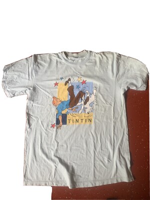 Vintage TinTin Tee Shirt 90s “Coke En Stock”Size XL RARE From