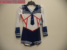 Double Platinum Performancewear Teen White Navy Dance Costume S 888891430270