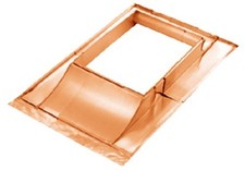 Kupfer Kamineinfassung/Kaminverwahrung -neu- Br.32-55cm