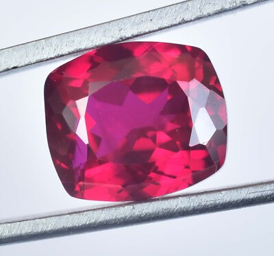 Natural Red Painite 5.25 Ct Cushion Certified Mogok Best Rare Loose Gemstone