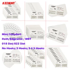 10sets Dental Orthodontic Brackets Brace Mini Standard Edgewise Roth MBT 018 022