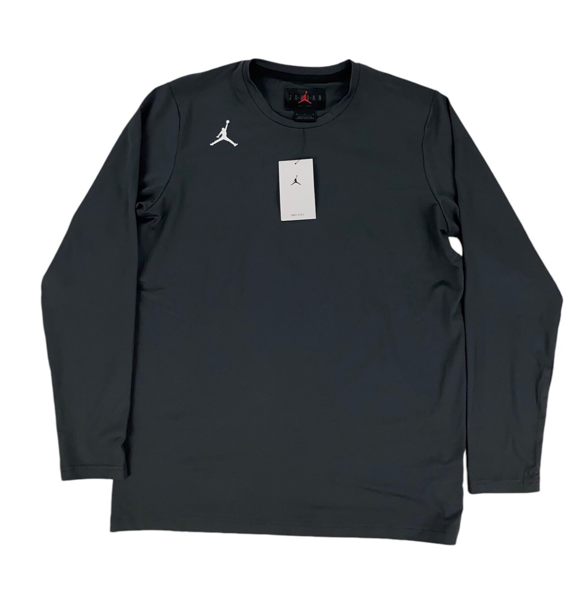 Новая тренировочная мужская рубашка Jordan Dri-Fit с длинным рукавом размера M серый Топ DQ7901-066 7990₽