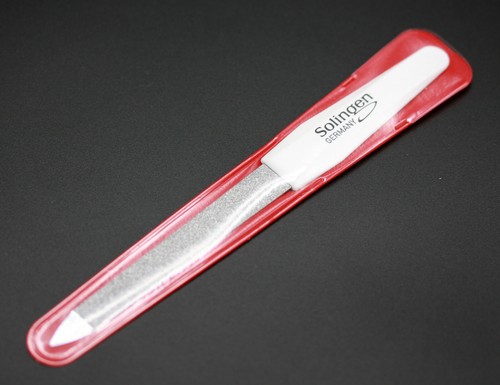 Edelstahl Nagelfeile Mit Saphir-Beschichtung – 2-seitig (fein & Grob), 20 Cm, Für Maniküre & Pediküre