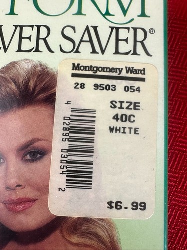 VTG Montgomery Ward 40C White Bra Best Form Collector Gift Idea 70s Movie Prop - Picture 3 of 6